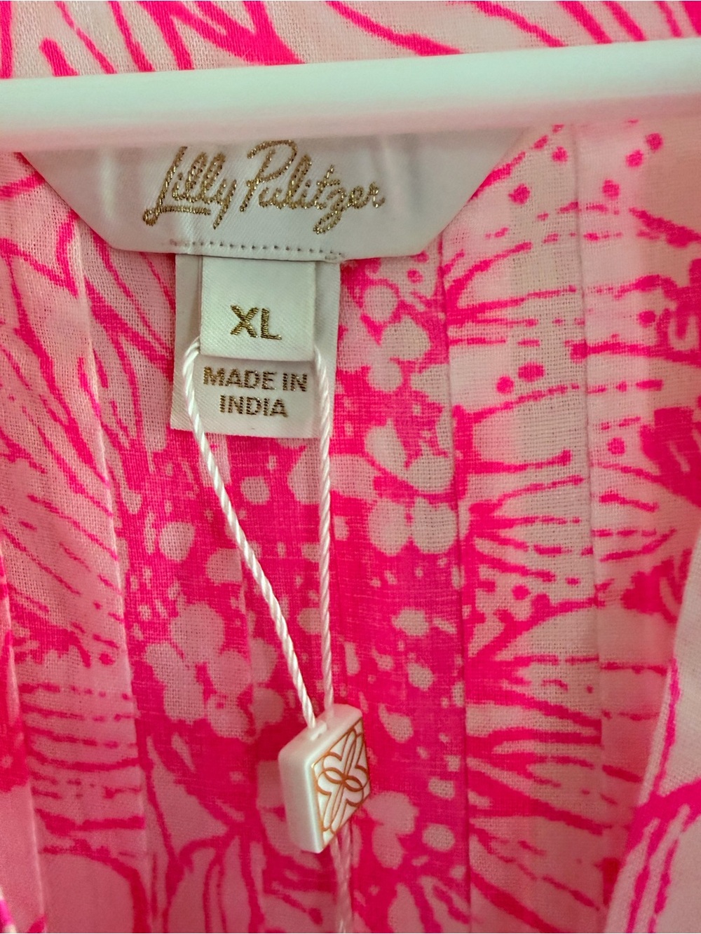 Lilly Pulitzer Pink & Hot Pink Floral Swim Coverup Tunic - Picture 2 of 3